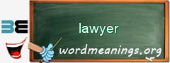 WordMeaning blackboard for lawyer